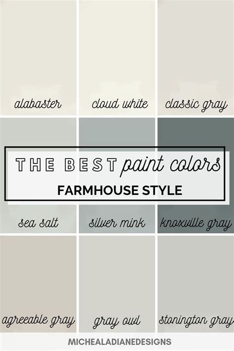 Farmhouse Color Palette Ideas