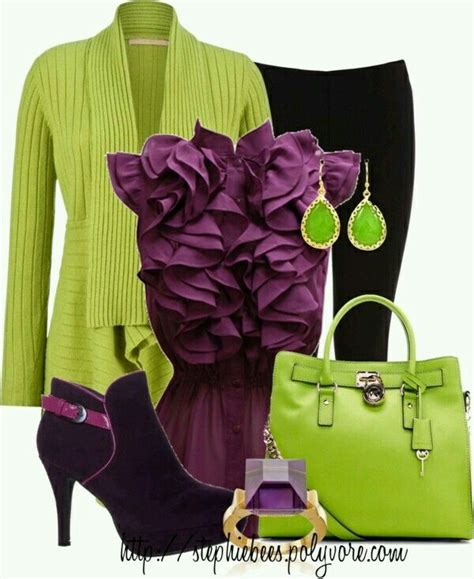 Purple and Green Fashion