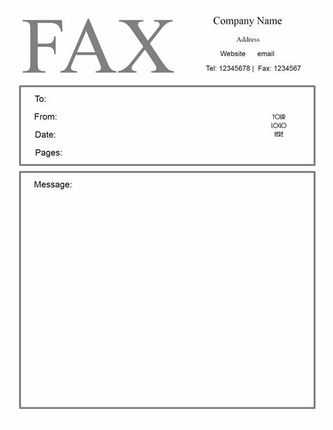 Fax Cover Letter Design