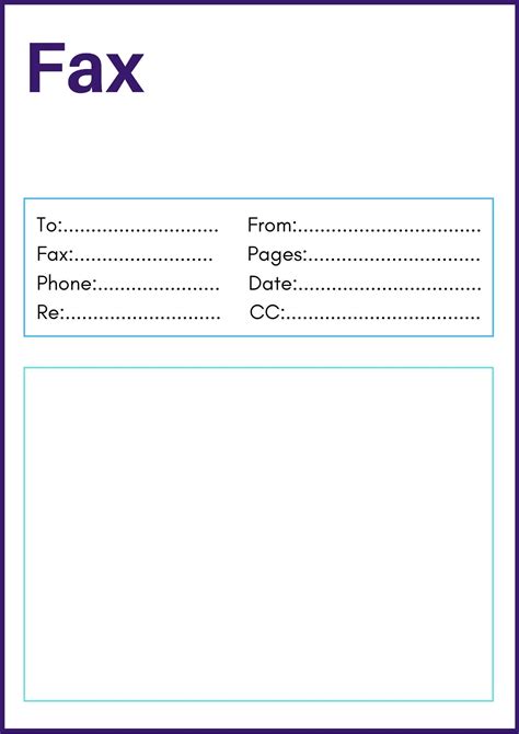 Fax Cover Sheet Format