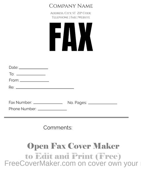 Fax Cover Sheet Ideas