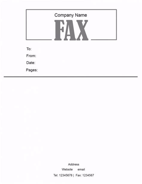 Fax Cover Sheets Customization