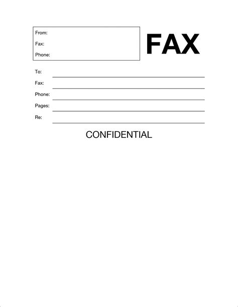 Fax Cover Sheets Format