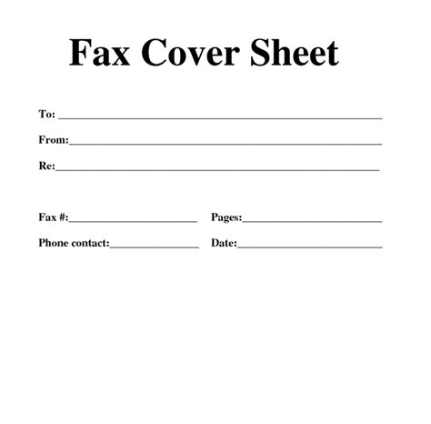 Fax Cover Sheets Printing