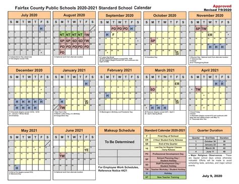 FCPS School Calendar