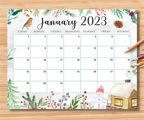 Features of January Calendars