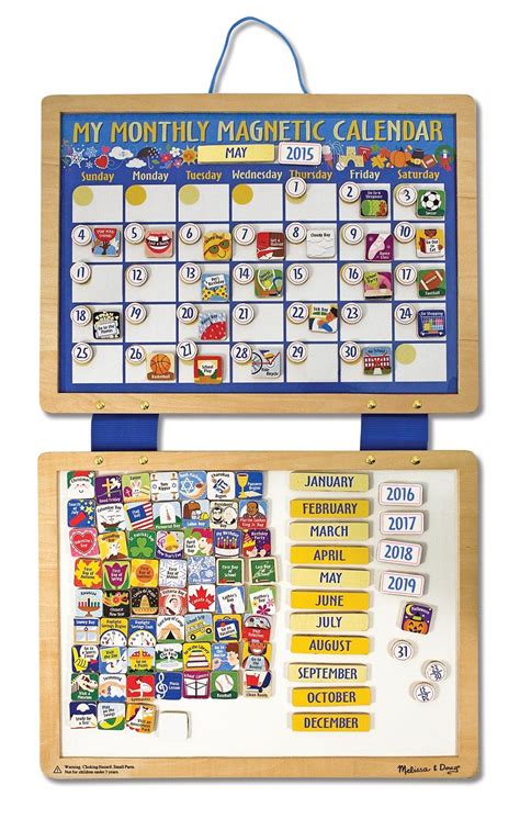 Features of the Melissa & Doug Calendar