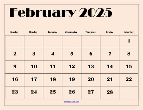 February 2025 calendar benefits