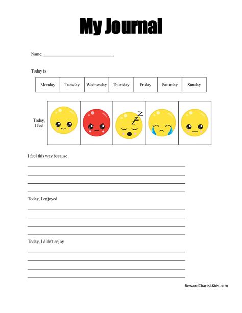 Description of Feelings Journal