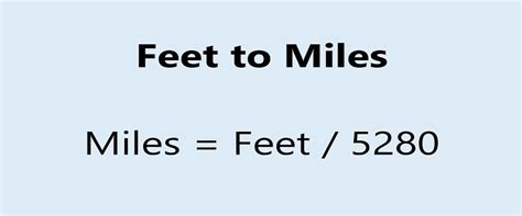 Feet to Miles Calculator