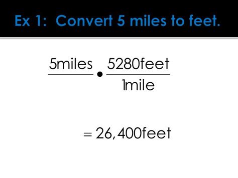 Feet to Miles Formula