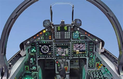 Cockpit of a fighter jet