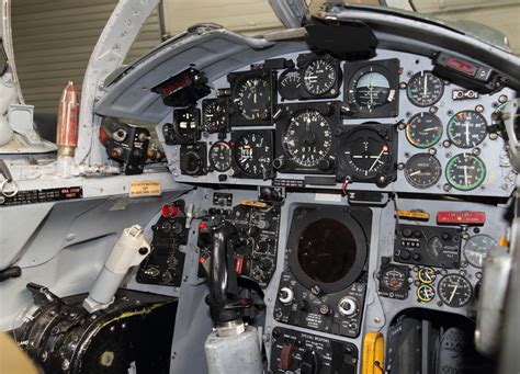 Cockpit instruments of a fighter jet