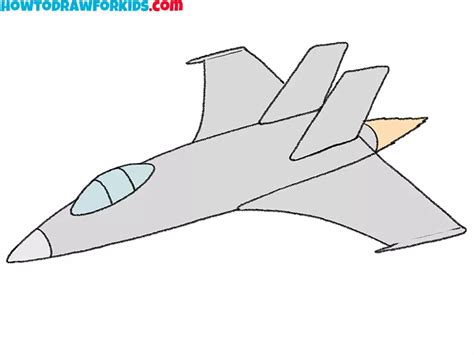 Drawing of a fighter jet