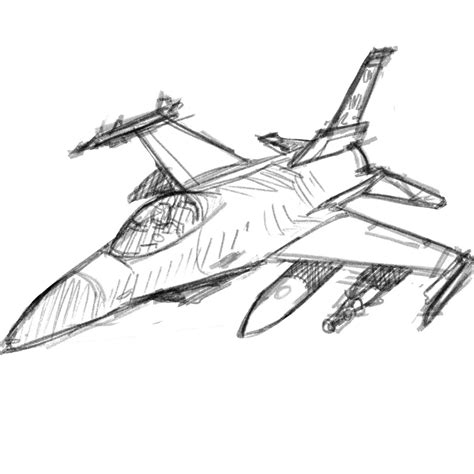 Custom fighter jet drawing with missiles