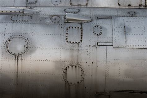 Rivets of a fighter jet