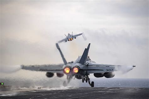 Fighter jets takeoff