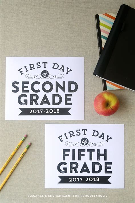 First day of school printables