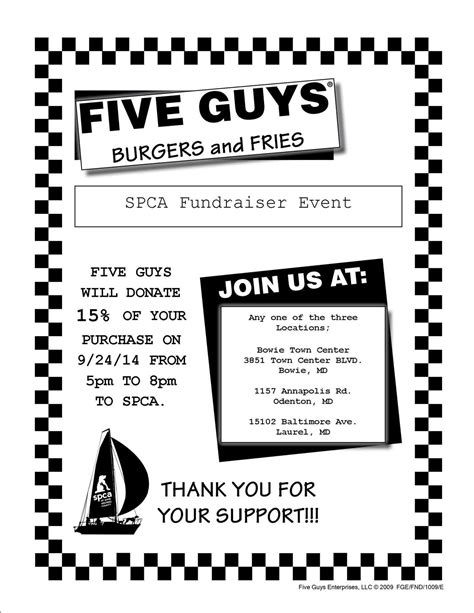 Five Guys Eastgate Charity Fundraiser