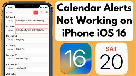 Fix iPhone calendar errors