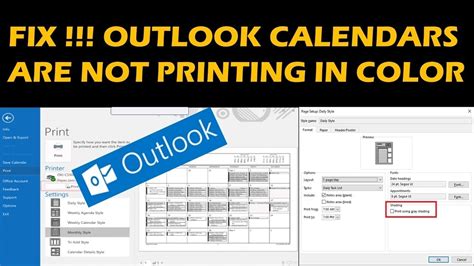 Fix Outlook Calendar