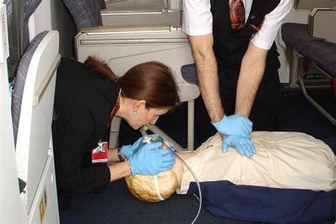 A flight crew following emergency procedures after a lightning strike