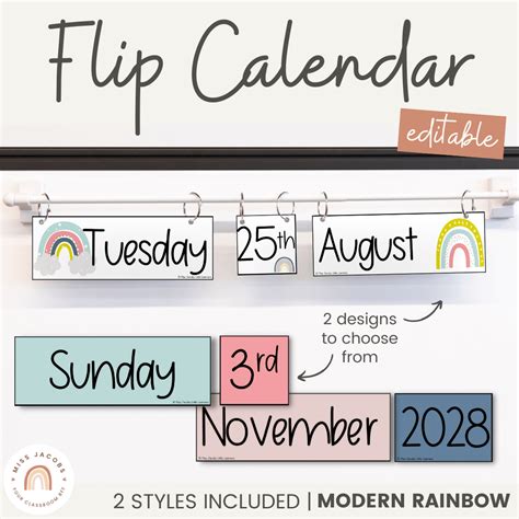 Flip Calendar Ideas