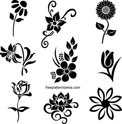 Flower stencils for gardening decorations