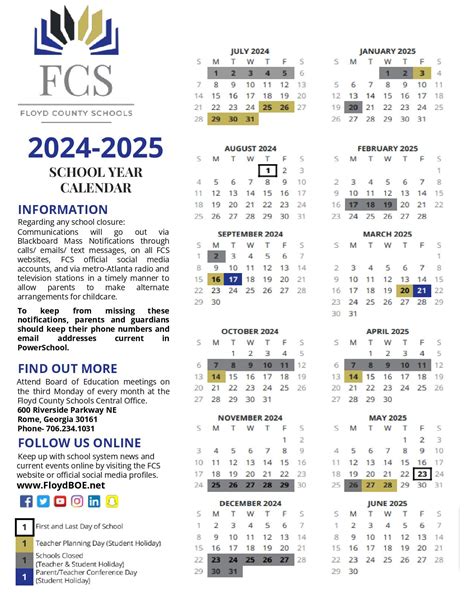 Floyd County Schools Calendar Planning