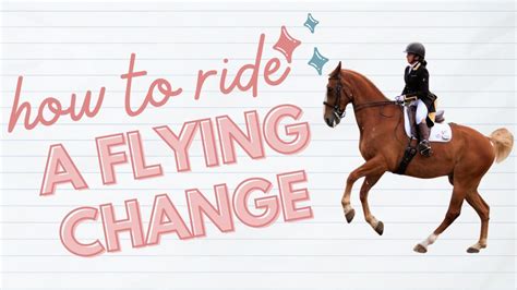 Horse performing flying change