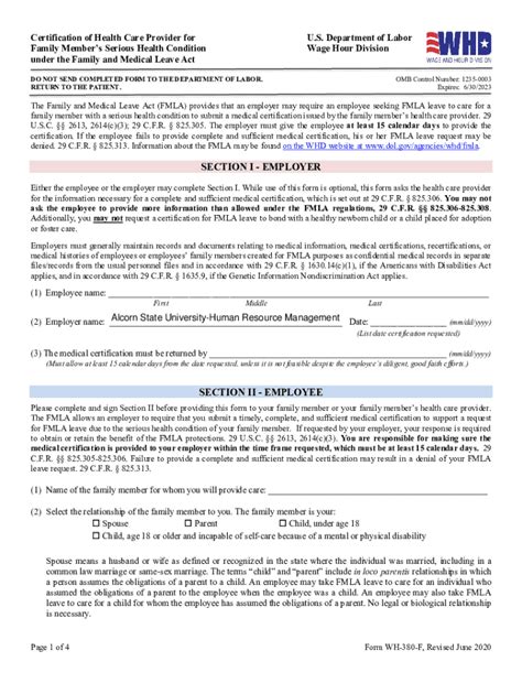 FMLA Forms Gallery 4