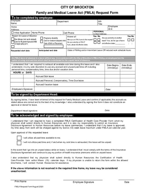 FMLA Forms Gallery 6