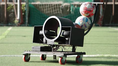 Football launcher in action