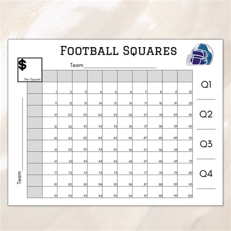 Football Squares for Charity