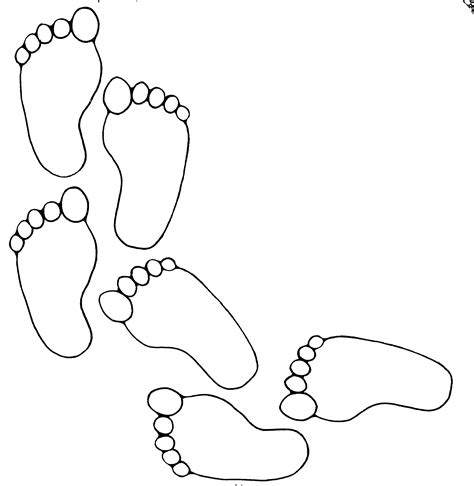 Footprint templates suitable for children