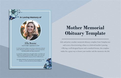 Ford Obituary Template