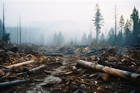 A forest that has been degraded by human activity