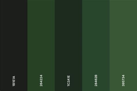 Forest-inspired green color palette