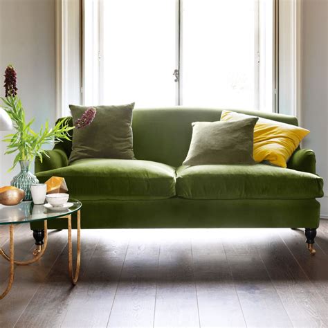 Forest Green Velvet Sofa