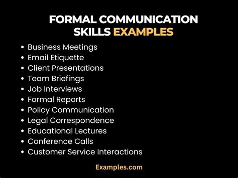 Formal Communication Techniques