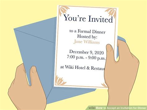 Formal ways to accept an invitation