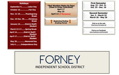 Forney ISD Calendar Overview