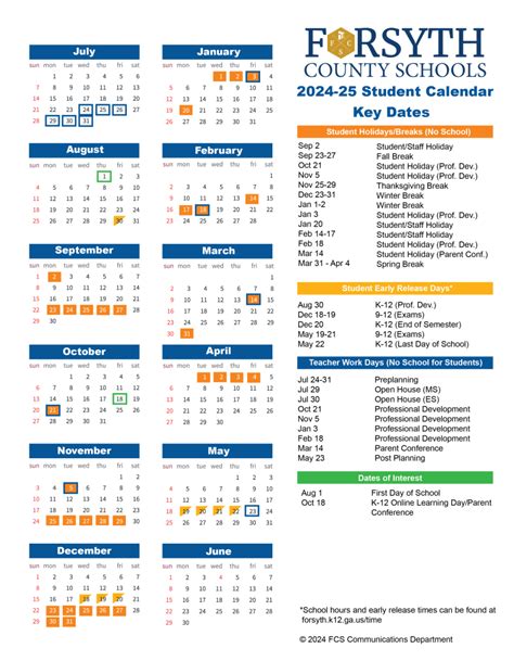 Key Dates and Events in the Forsyth County School Calendar