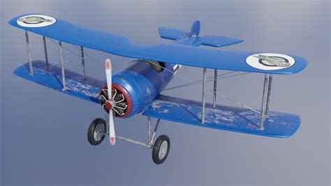 A scale model of a four-winged plane