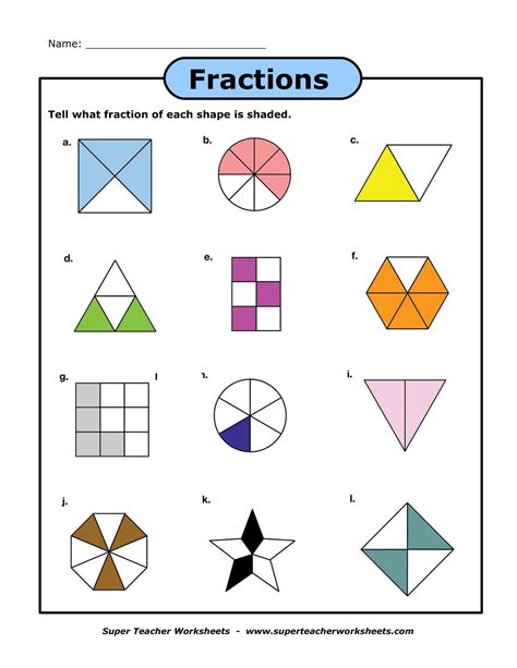 Fractions Worksheets