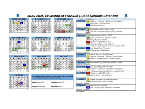 Franklin Township School Calendar Community Involvement