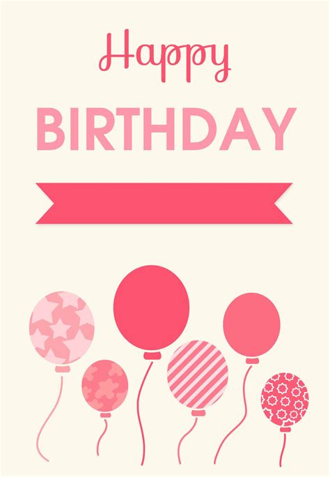 Free Birthday Card Printable Designs for Women