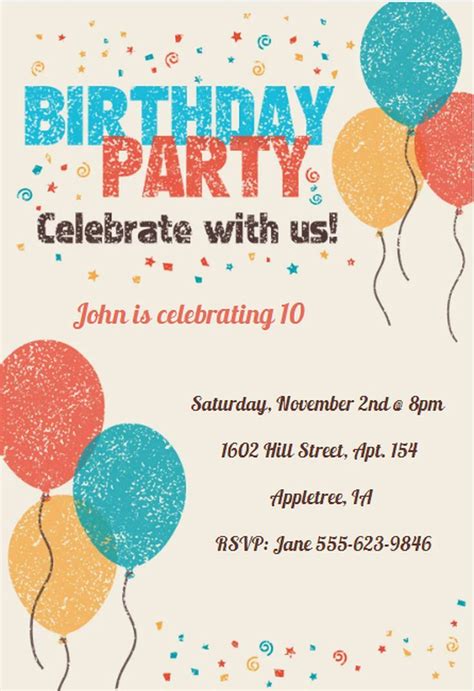 Free Birthday Invite Design Tips