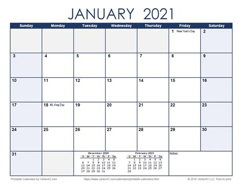 Five Free Calendar Printables