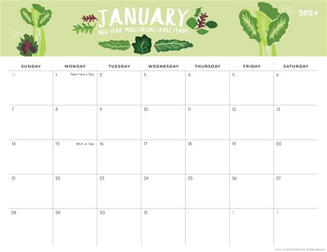 Free Calendars for Foodies